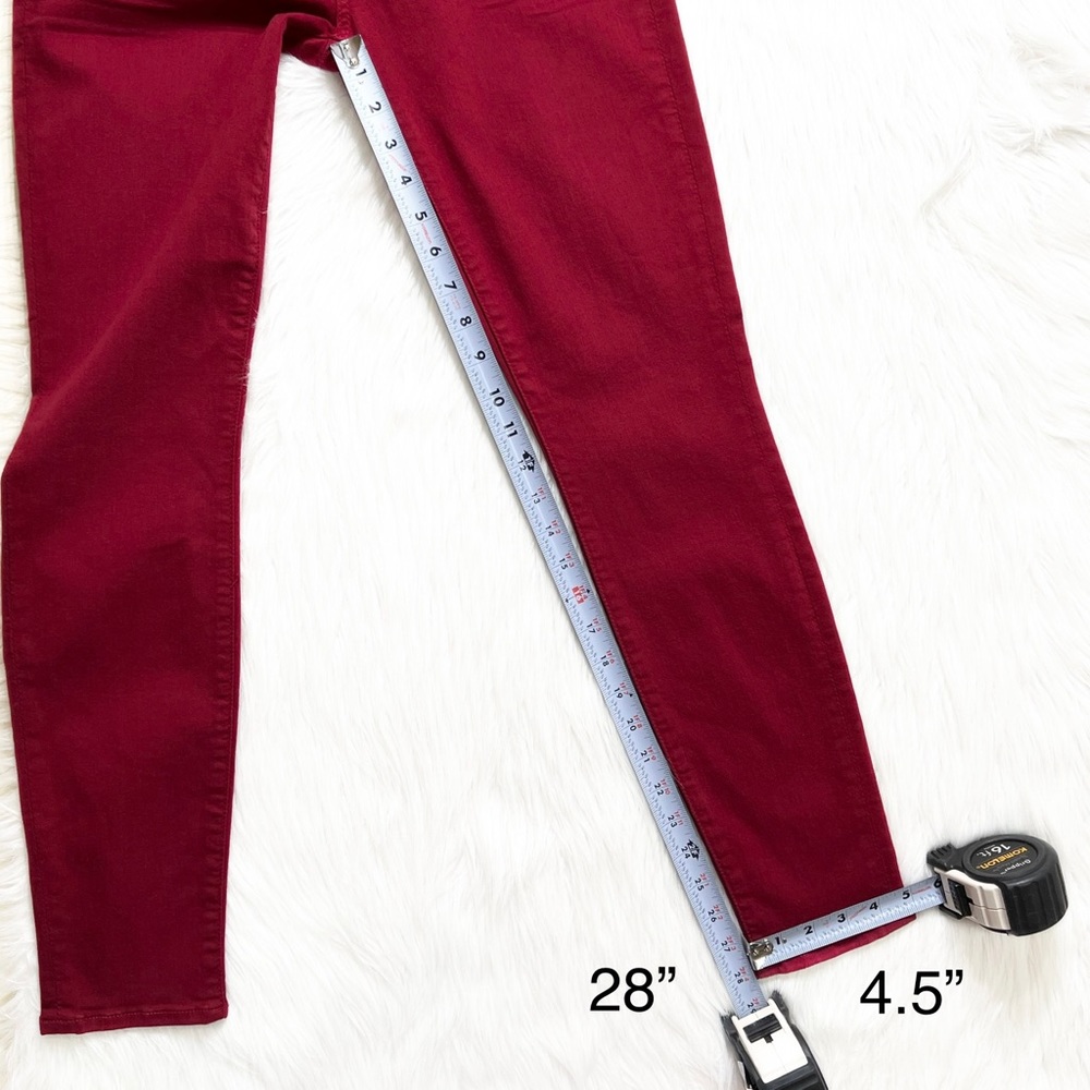 SOLD-NWT 7 For All Mankind {7FAM} Red Super Skinny Ankle Jeans - Picture 8 of 8